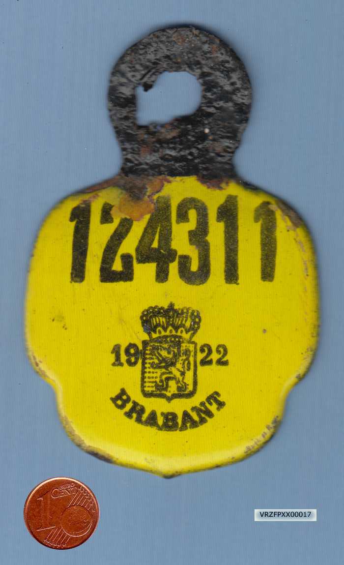 Fietsplaat 1922