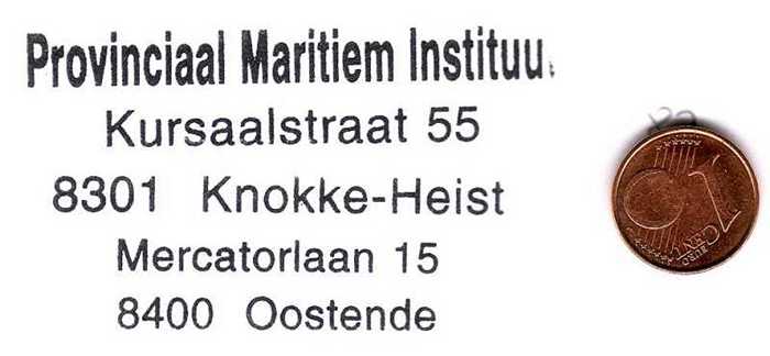 PROVINCIAAL MARITIEM INSTITUUT KURSAALSTRAAT 55 8301 KNOKKE-HEIST MERCATORLAAN 15 8400 OOSTENDE