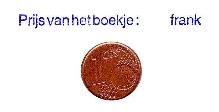 Prijs van het boekje: ... frank