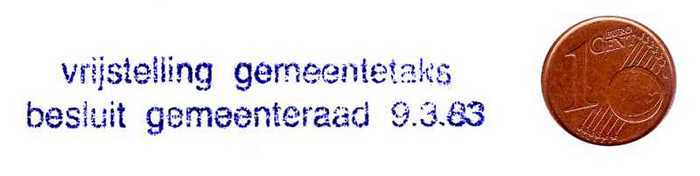 vrijstelling gemeentekas besluit gemeenteraad 9.3.83