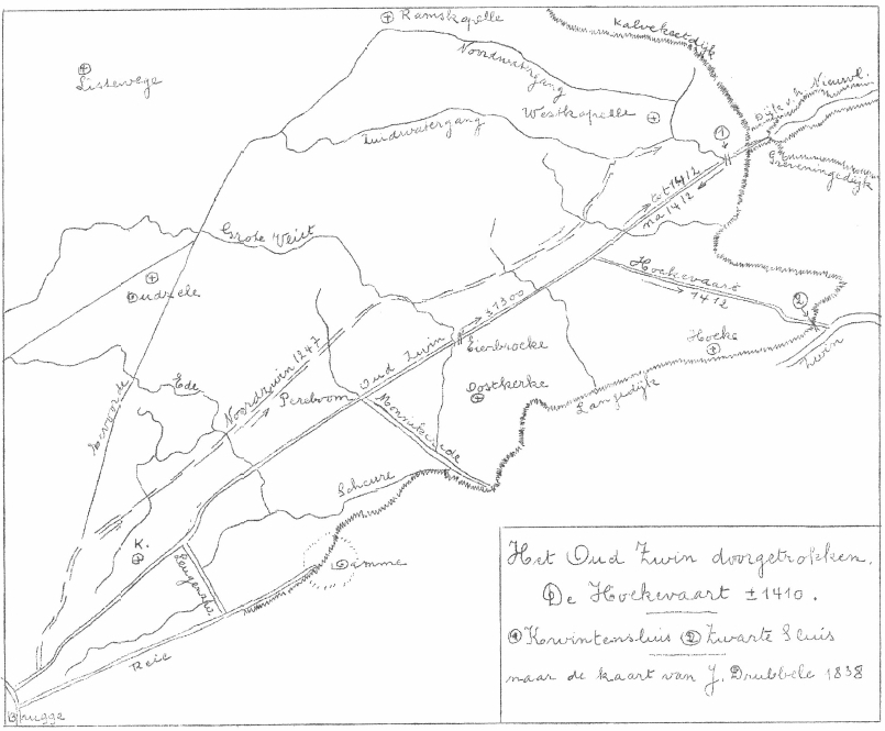 schets oude zwin doorgetrokken