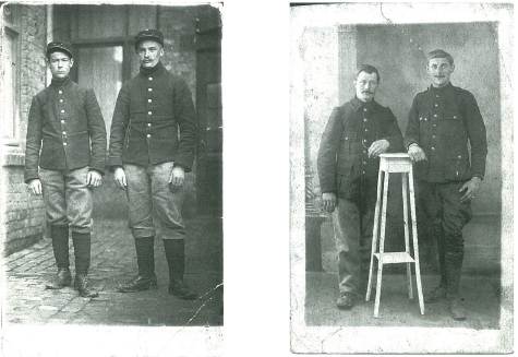 Joseph Stvns (Mous) en vriend --- Leon Ballegeer en neef Leon Goossens