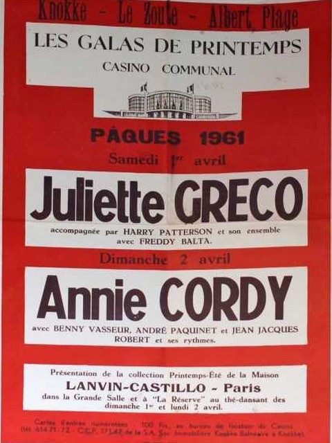 Affiche-Juliette-greco-Annie-Cordie